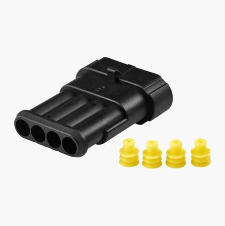 Stiftkontakhus 4 stift 10 st. - Biltema