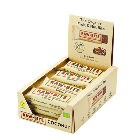 Rawbite 12 x Frukt & Nötbar 50 g