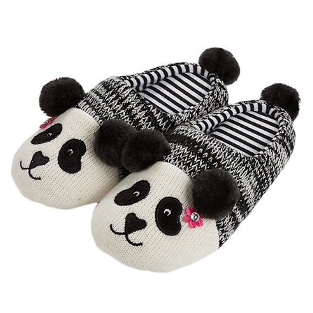 Efterår Vinter Panda Tøfler Adorable Varme Sko Bomuld Gulv Sli