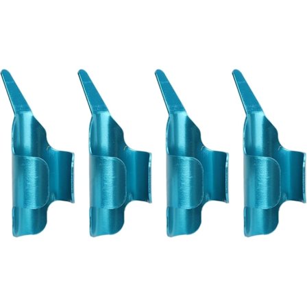 5.5x2x1.6cm 4 stk. Sy Fingerthing Pusher Fingerforlenger Sy Fingerbeskytter Fingerbeskyttere for Sying Aluminium Legering DIY Håndsøm Fingerbøl