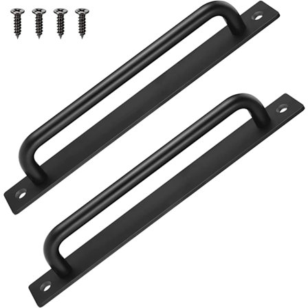 2 kpl musta ovenkahva ruuveilla, liukuva navetan ovenkahva, kaapin oveen, keittiön kaappiin, sisä- ja ulko-oveen, puuoveen