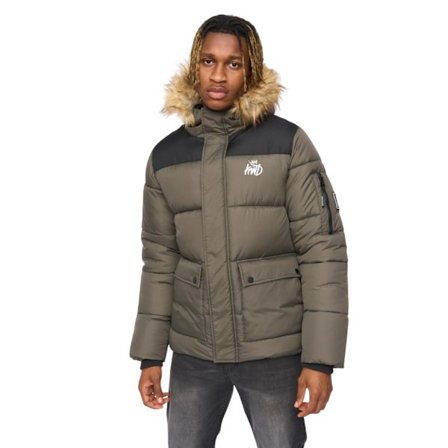 Kings Will Dream Curvlay Parka för män L Oliv