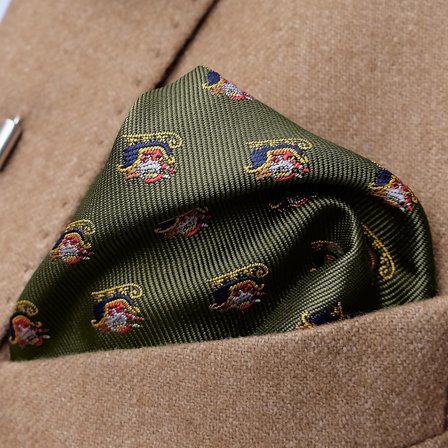 Santa’s Sleigh Christmas Pocket Square for Men - Christmas ties