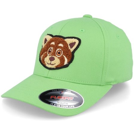 Kinder Kiddo Cap - Grün flexfit Cap - Kinder Red Panda Chenille Patch Apple Green Flexfit @ Hatstore
