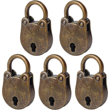 Antikt Hänglås 5 St Små Hänglås Mini Lite Vintage Lås Med Nyckel