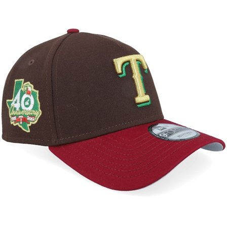 New Era - Brown adjustable Czapka Z Daszkiem - Hatstore Exclusive x Anniversary Patch 9FORTY Brown/Maroon A-frame Adjustable @ Hatstore