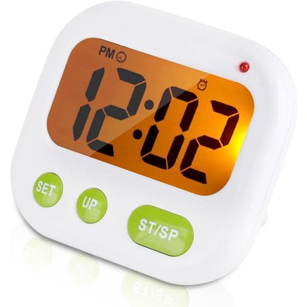 Vibrerende Vekkerklokke Bag Elektronisk Vekkerklokke Digital Bordklokke Multifunksjonell Timer Alarm med Bakgrunnsbelysning Melodi Sang for Soverom