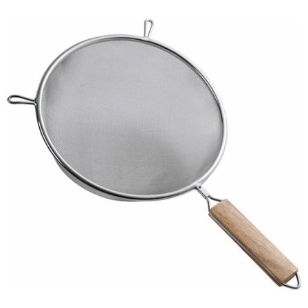 Høj kvalitet fintmasket si lavet af rustfrit stål, rustfrit stål melsi med fintmasket håndtag, si med håndtag køkken si