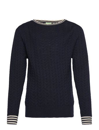 FUB Zigzag Blouse - Navy - 90