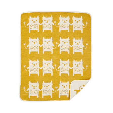 Klippan Little Me, Ekologiskt bomullsfilt, Gul Bädda 70X90