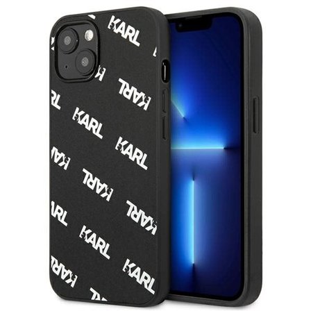 Karl Lagerfeld Allover-etui til iPhone 13 mini - Svart