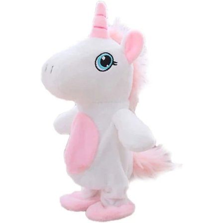 2024, interaktive enhjørning legetøj, der bevæger sig og taler, gentager hvad du siger, interaktive plyslegetøj, søde enhjørning dukker, der går