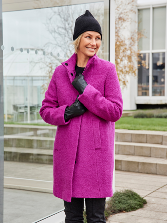 BRANDTEX - Uld Frakke - Fuchsia Pink