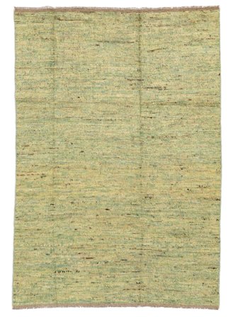 Battuta Solid Rug Modern Dark Green/Dark Yellow (Wool, Afghanistan)