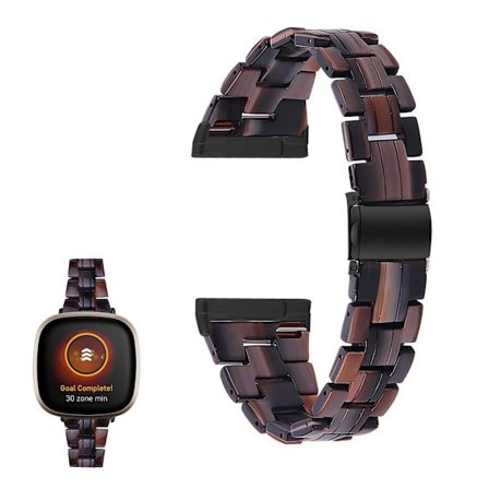 Fitbit Sense / Versa 3 resin watch band - Chocolate