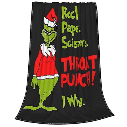 The Grinch teppe - Myk og koselig gave til jul, fest, soverom og dekorasjon