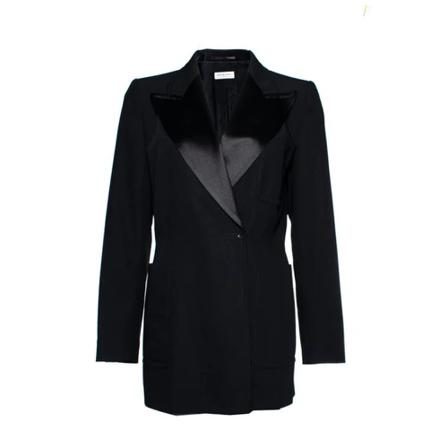 Dries van Noten Pre-owned Pre-ownedWoolouterwear , Zwart , Dames , Maat: L Vintage Jassen