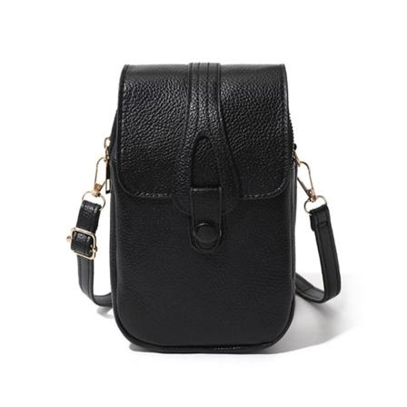 Diagonal Bag Vertikal Telefonveske SVART black