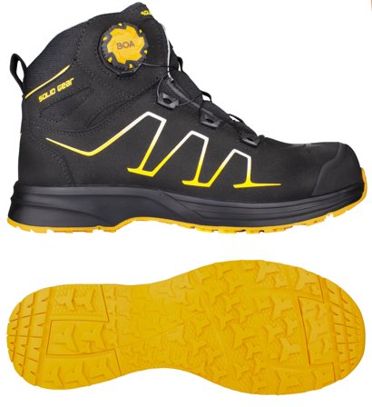 Solid Gear Reckon Skyddskänga S3, BOA, svart/gul 43, Skor