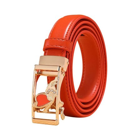 Ægte læderbælte med automatisk spænde i taljen