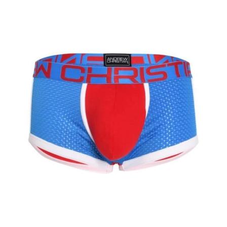 Andrew Christian - Herreundertøj - Herreboksere - SHOW-IT Sports Mesh Boxer Rød/Elektrisk Blå - Rød Röd jag