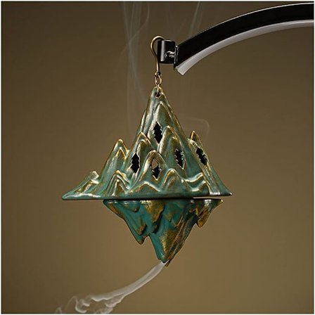 Keramiikka Riippuva Kattiloita Poltin Pallo Koukun Kanssa, Takavirtaus Ontto Kartioita Poltinpidike, Kattiloita Vesiputous Poltin Koti Koristeluun (