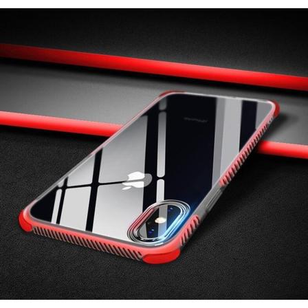 TPU-deksel for iPhone med fargede kanter 7/8 + 2 skjermbeskytter Red