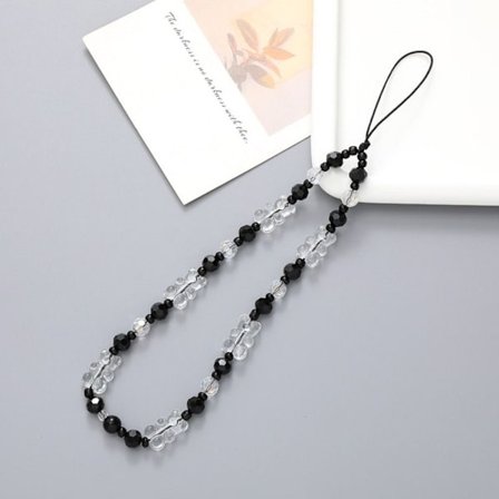 Bear Beaded Telefonhänge Mobilarmband SVART SVART