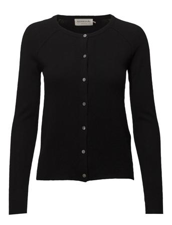 Wool & Cashmere Cardigan Stickad Tröja Cardigan Svart Rosemunde