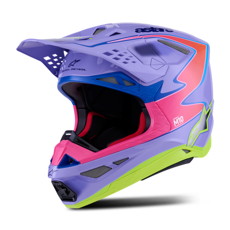 Crosshelm Alpinestars S-M10 Jett Lawrence R01 GLS Paars/Roze/Geel XL