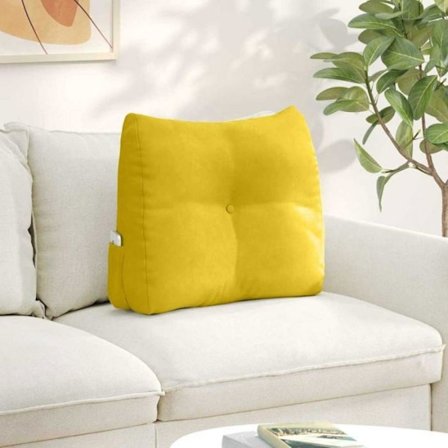 Coussin Vidaxl Ryggkudde Gul 60 x 24 x 50 cm Sammet