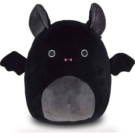 Squishmallow Bat Leksak 12 tum squishmallows stor djur plyschdocka, gosedjur, semester födelsedag Halloween heminredning (Svart, 30cm)_ NN