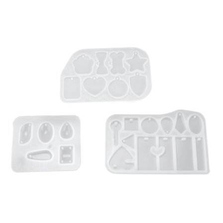 3 kpl korujen valumuotit, helppo irrottaa, puhdistaa, säilyttää, hyvä joustavuus, repeämiskestävyys, riipukset, silikonimuotti, jossa reikä
