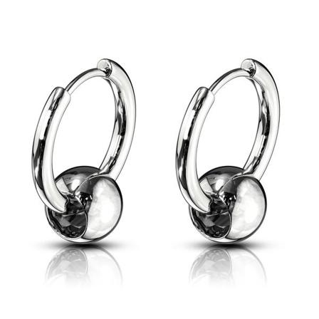 1par 17 Mm Hoops Örhängen I Ip Pläterad 316l Stål Med Kula