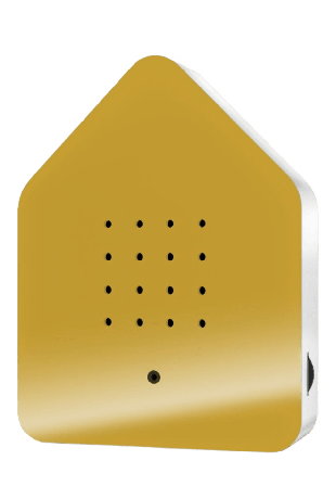 Relaxound Zwitscherbox Speldosa Fågelkvitter Gul Högtalare Guld