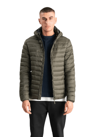 TeeShoppen Lätt Täckt Jacka Med Huva Vinterjackor Herr L