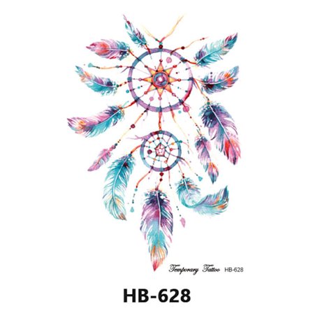 Drömfångare Tillfällig Tatueringsärm, Stora Arm Tatueringsdekaler 6