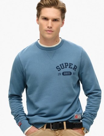 Superdry Athletic Printed Sweatshirt - Blue - S