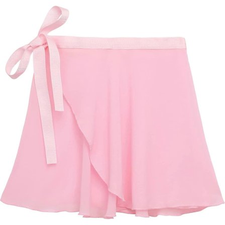 Ballett-skjørt med omslag for jenter, tenåringer og småbarn, chiffonskjørt med justerbar knyting for kvinner, ballerina S-2