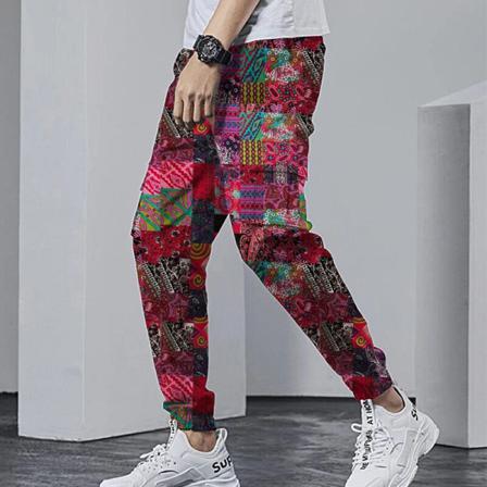 Elastisk Midja För Män Loungewear Med Raka Ben