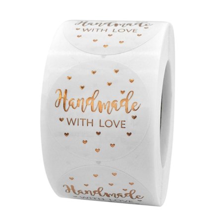 500 stk Tak Handmade With Love Stickers Segl Etiket Til Bryllup Jul