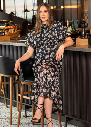 MISSMAYA - Jardin Midi Dress Nightdream - M