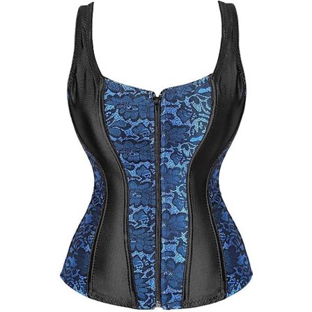 Korsetter för kvinnor Overbust Bustier Top Gothic Sexy Shoulder