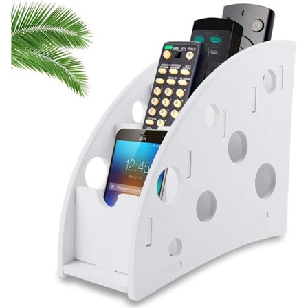 Fjernbetjeningsskab med 4 rum, Hvid Fjernbetjeningsorganisator, ZQKLA