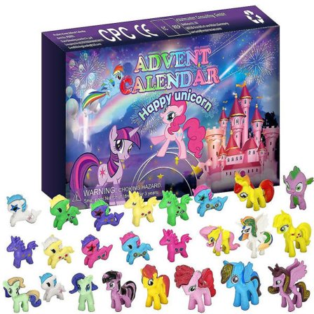 24-dages enhjørning julekalender 2025 Juleoverraskelseslegetøj til småbørn Børn Jule-nedtællingsgave til børn Nytårsoverraskelse