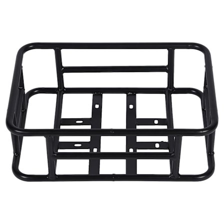 Bagagebærer Cykelkurv Jern Vandtæt Stor Kapacitet Rustfrit Stål Cykelopbevaringskurv Sort_MGF_max