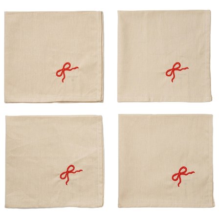 Midnatt Bow serviett 40x40 cm 4-pakk