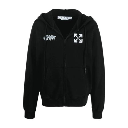 Off White Sweatshirts Hoodies Sort, Herre, Størrelse: L