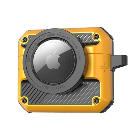 AirPods Pro 2 / AirTags beskyttelsescover med krog - Gul