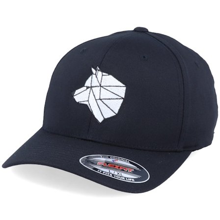 Origami - Noir flexfit Casquette - White Paper Wolf Black Flexfit @ Hatstore